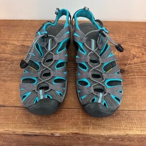Women’s KEEN Gray and Blue whisper Outdoor Sandals NWOT